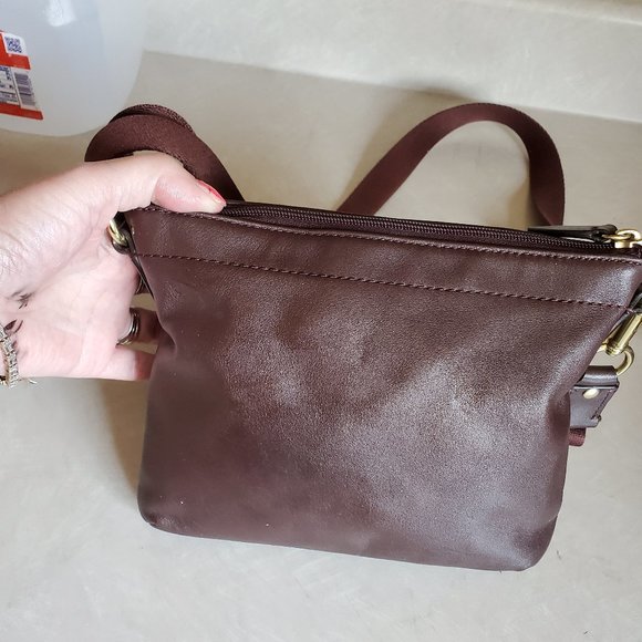 Euc Coach Brown Leather Crossbody Bag Purse - Picture 4 of 11